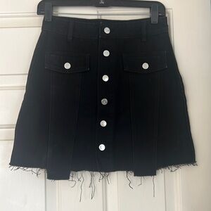 Zara Trafaluc Black Jean Skirt